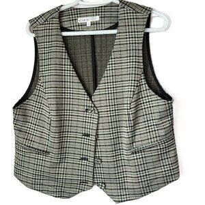Houndstooth Vest Waistcoat – Vintage‑Inspired Classic Tailored Textured   Cleo L